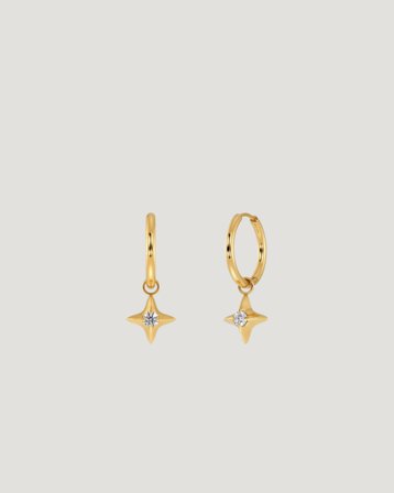 Edblad Stellar Hoops Gold Doré Bijoux Fille - Kids Brand Store