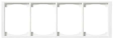 ABB 1724F100-884 Täckram 4-fack, vit, 100 mm, Strömbrytare & vägguttag