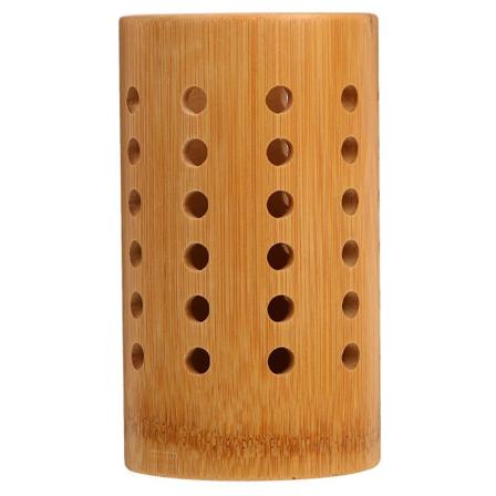 Bambus bestikkholder Premium kjøkkenutstyrsholder Praktisk bestikkbøtte Punkt 16X10X10CM Point 16X10X10CM