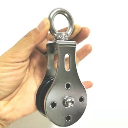 Løftetrisse, lydløs trisse løftering drejelig rustfrit stål