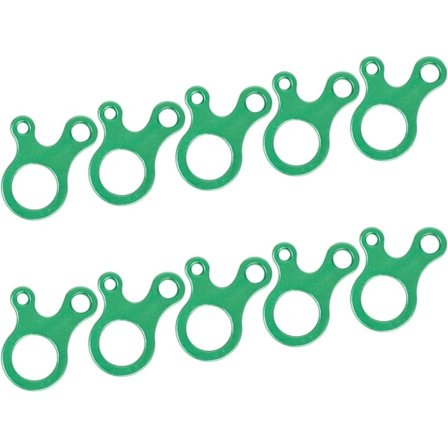 10 stk tau strammere bardun snor justerer sklisikker telt feste strammer for camping fotturer backpacking piknik, grønn