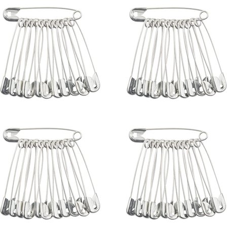 Sikkerhetsnåler 28/32/38/45/55mm, Pakke med 50, Nikkelbelagt, Klær Kunsthåndverk Sy Hemsøm Tekstil Stoff Babyklær