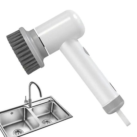 Langaton Puhdistusharja Langaton Tehopesuri Pyörivä Puhdistusharja Vaihdettavilla Harjapäillä Kylpyhuoneen Kiinnityksiin