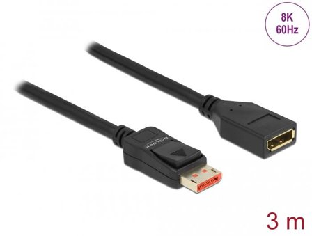 Delock DisplayPort-forlengelseskabel - DisplayPort til DisplayPort - 3 m
