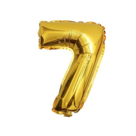 Stor siffer ballong i gull til bursdagsfest 102cm - 7