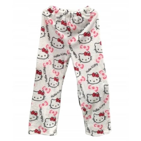 Tegneserie HelloKitty Flanellpyjamas Plys og tykke isolerende pyjamasser til kvinder - Hvid Hvid XL White{KPO}