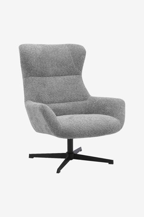 House Nordic - Lounge-tuoli, jossa on kääntötoiminto Bescia - Harmaa - Nojatuolit - - Homeroom