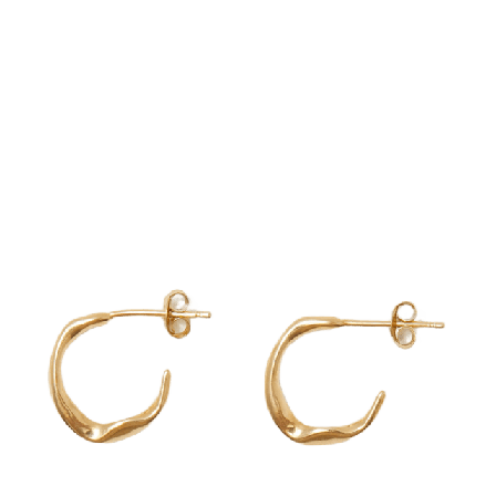 Cornelia Webb Molded Organic Hoop Earring S-Pair Örhängen Dam Guld ONESIZE