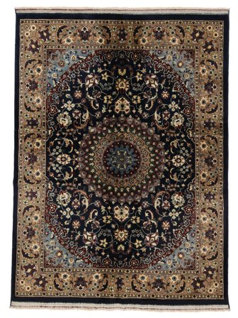 Hand Knotted Kunduz Rug 148X197 Black/Brown