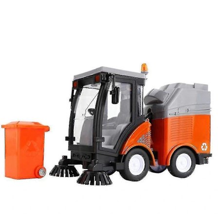 Simulation Sweeper Truck Car Toy Garbage Truck Sanitation Trolley Model Light Music Pull Back Vehicle Toy