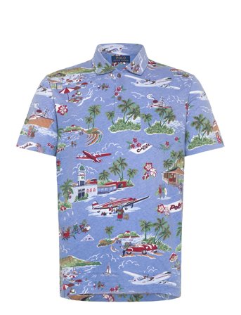 Polo Ralph Lauren Cotton Linen Jersey-Ssl-Psh - Blue - XXL