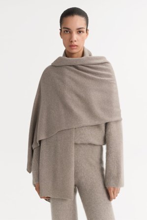 Soft Goat - Knitted scarf - One Size - Greige