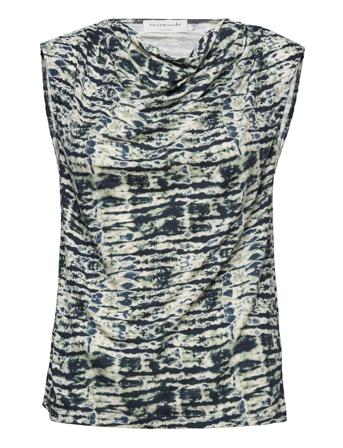 Viscose T-Shirt Bluse Ermeløs Multi/mønstret Rosemunde