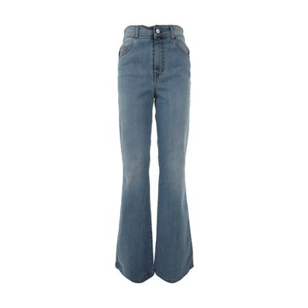 Twinset, Wide Jeans Blauw, Dames, Maat:W25
