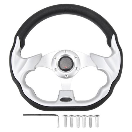 12,5 tommers golfbilratt, universal 6-hulls rattutskifting for E‐Z‐GO TXT & RXV sølv