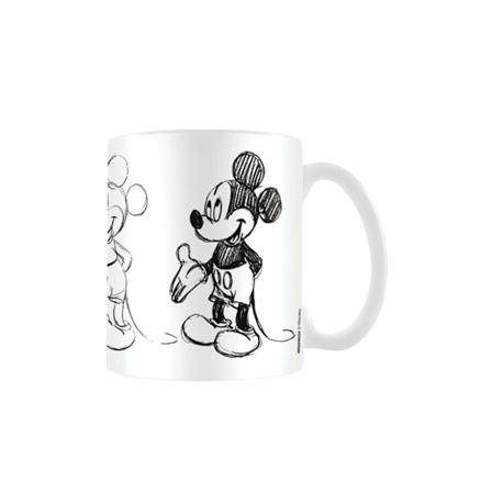 Disney Sketch Process Mickey Mouse Mugg En Storlek Vit/Svart White/Black One Size