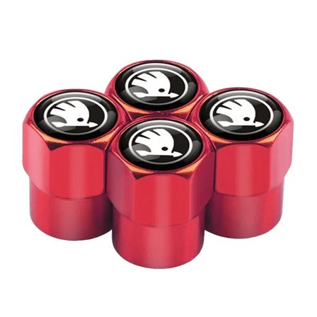 4 stk. Bildekkventilhetter Dekkventilhette Støvdekseltilbehør For Skoda Kodiaq Octavia 2 3 Yeti Karoq Rapid Fabia Kamiq a7 A5