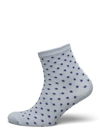 Pcsebby Glitter Long 1-Pack Pattern Noos Lingerie Socks Regular Socks Blå Pieces