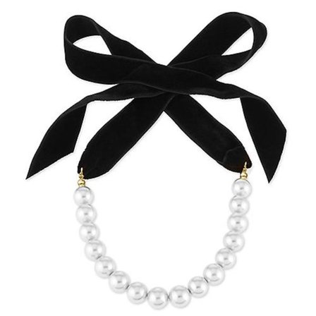 Kvinnors Sammetsrep med Rosett och Falska Pärlor Halsband Statement Halsband Krage Smycken