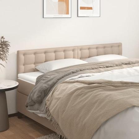 Vidaxl Huvudgavlar 2 St Cappuccino 90x5x78/88 Cm Konstläder Brun