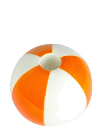 Balvi | Keramisk Lysestage Beachball, Orange 8 Cm | H:8CM