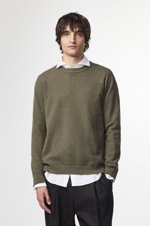 NN07 Fabian Sweater male Green Organic Cotton