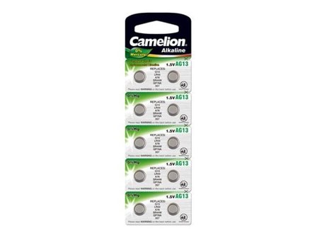 Camelion Knappcell Batterier AG13 / SR44 / 1166A / LR44 - 10 pack