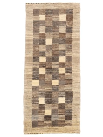 Hand Knotted Gabbeh Persia Fine Rug 85X200 Wool Brown/Orange Small