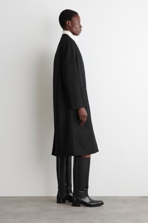 COS Femme Bottes Hautes En Cuir in Noir