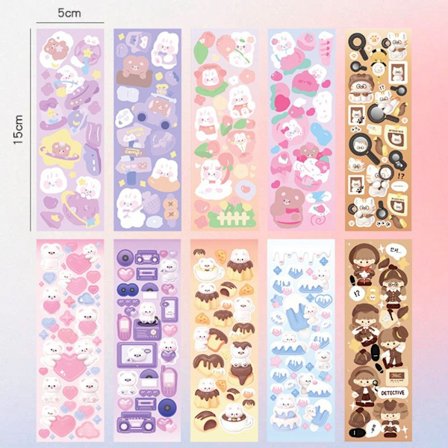 100 stk Sticker Set Pack Laser Cute Stickers H H