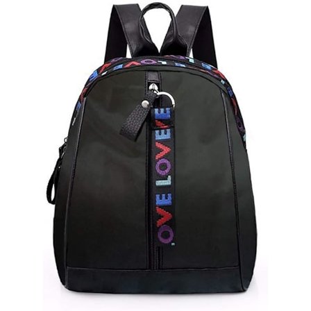 Dame Rygsæk Tasker Tyverisikre Vandtætte Nylon Små Rygsække Sorte Skoletasker Casual Crossbody Taske til Kvinder Pung