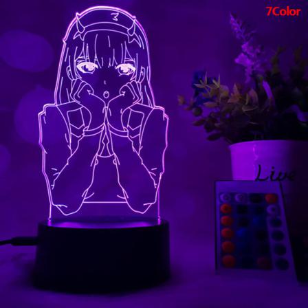 Anime Darling I Franxx Zero Two Anime 3d Led Decor Lamp Fi