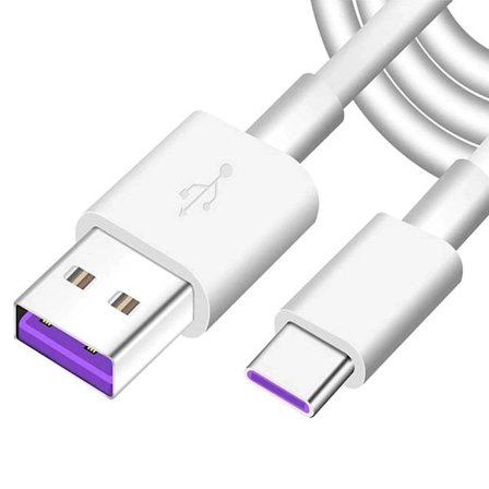 2m Pikalaturi / 5A SuperCharge - USB-C Laturi - Kaapeli Valkoinen