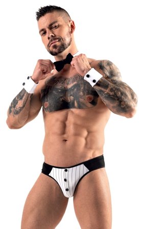 Black & White Briefs Tie 2 Cuffs Set - Vuxen.fi - Miesten vaatteet - Svenjoyment