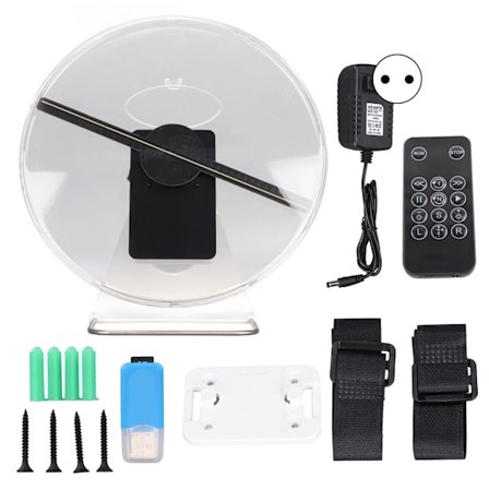 A30 3D Reklamdisplay 11.8in Skärm 256st LED-lampa Holografisk Projektion för Företag Butik Bar 100?240V EU-kontakt