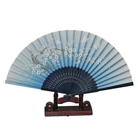 Solfjäder - Fjärilar med blommor [M18] - Blå [Mörkblå]