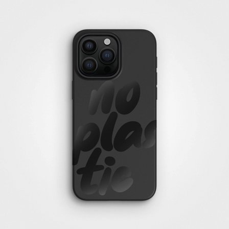 Keine Plastik-iPhone 15-Handyhülle in Schwarz, hergestellt aus Pflanzen, iPhone 15 Pro Max