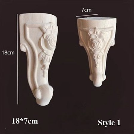 Vintage puusta veistetyt huonekalut jalat 18X7CMSTYLE 1 STYLE 1