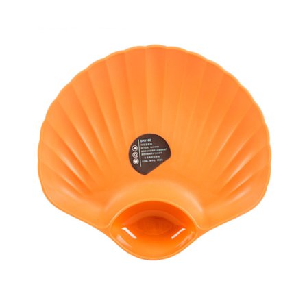 Slitstark Snacktallrik Plast Ljusfärgad Snacktallrik - Orange