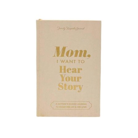 Mamma, jeg vil høre din historie Lærinnbundet bok med båndmerke Mamma Fortell meg din livshistorie Journal Minne