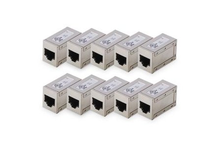 Digitus Modular Coupling 8P8C 1:1 shielded CAT6 metal housing 10 pcs.