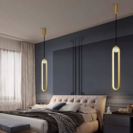 40cm LED-hængelampe i aluminium, formel og moderne