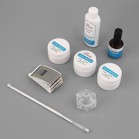 Ny DIY Manikyr Glitter Fil Nagelkonst UV Gel Tips Set Kit
