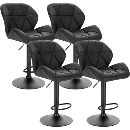 Rootz baarijakkara - Työpöytäjakkara - Säädettävät baarituolit - Ergonominen muotoilu - Kestävää keinonahkaa - Vakaa metallijalusta - 94cm-116cm x 60c