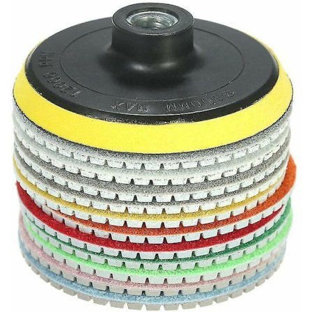 12 sæt 4 tommer diamantslibepuder (2 stk. hver for 30/50 g