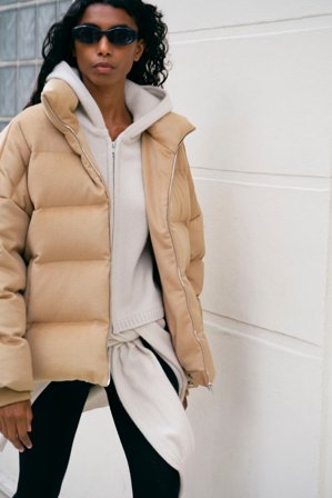 Soft Goat - Puffer jacket - Cashmere jacket - XL - Camel