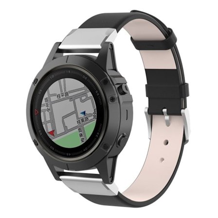 Garmin Fenix 5X klockband av läder - Svart