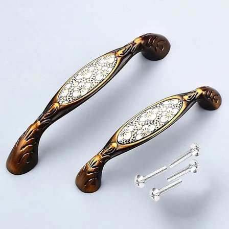 2 X Skap Håndtak, Vintage Keramiske Skap Håndtak, Skuff Håndtak Og Knotter Skap Håndtak Møbel Håndtak, Skuff Skap Håndtak Med Skruer Hull D