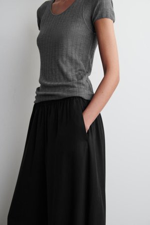 COS Women's Pantaloni Palazzo In Twill in Nero