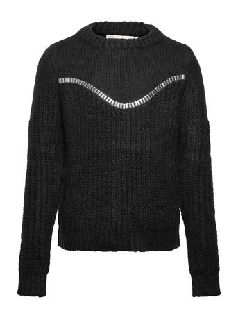 Koncolette L/S O-Neck Pullover Knt Pullover Svart Kids Only